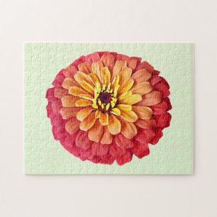 Puzzle Zinnia en tonos Naranjas