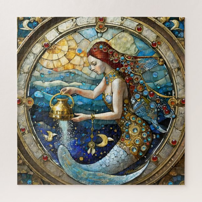 Puzzle Zodiac - Aquarius La Sirenita Del Alumno (Vertical)
