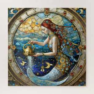 Puzzle Zodíaco - Acuario La Portadora de Agua Sirena