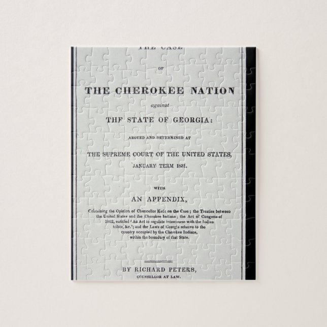 Puzzle zona del Anti-retiro, por la nación cherokee, en (Vertical)