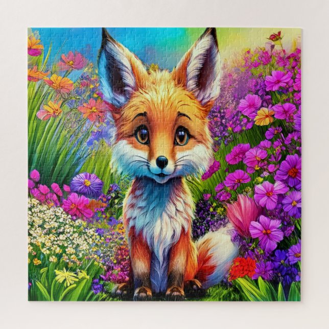 Puzzle Zorro colorido (Vertical)