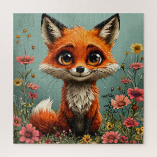 Puzzle Zorro de dibujos animados adorable