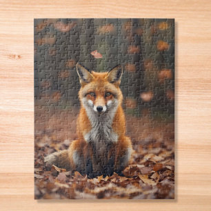 Puzzle Zorro en bosque