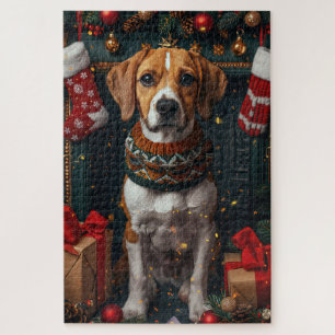 Puzzle Zorro Inglés Americano Con Regalos De Navidad
