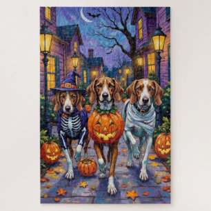Puzzle Zorro Inglés Americano en disfraces de Halloween