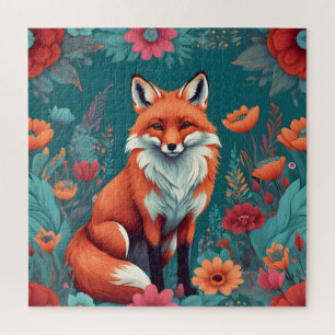 Puzzle Zorro naranja lindo