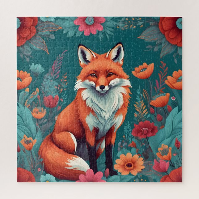 Puzzle Zorro naranja lindo (Vertical)