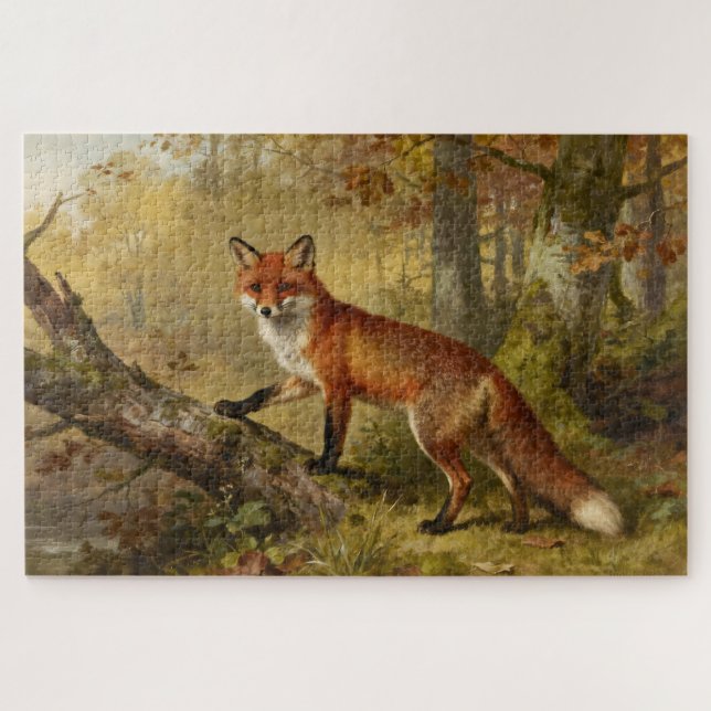 Puzzle Zorro Rojo en el Bosque (Horizontal)