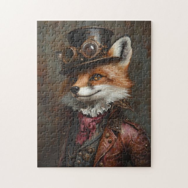 Puzzle Zorro Steampunk con gafas (Vertical)