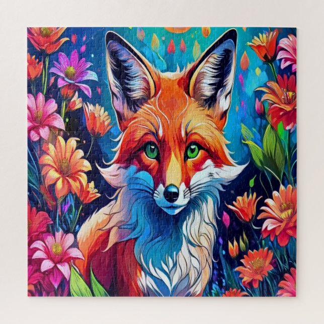 Puzzle Zorro y Flor (Vertical)