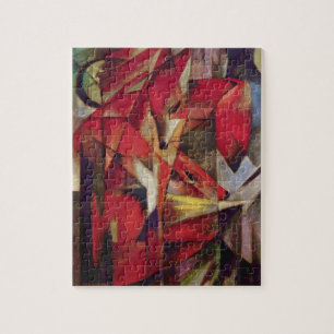 Puzzle Zorros de Franz Marc, Arte Abstracto Cubista Vinta