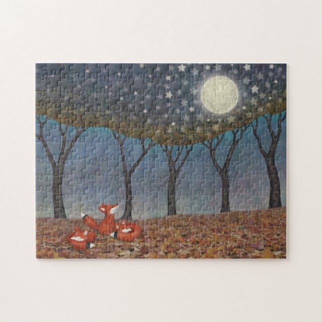 Puzzle zorros dormidos - ilustracion de Sarah Knight (Horizontal)