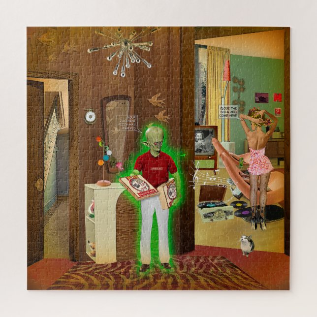 Puzzle Zucchini Pizza (Vertical)