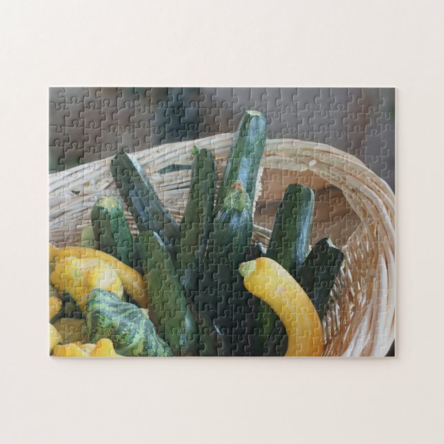 Puzzle Zucchini Summer Squash Gourds Vegetables  (Horizontal)
