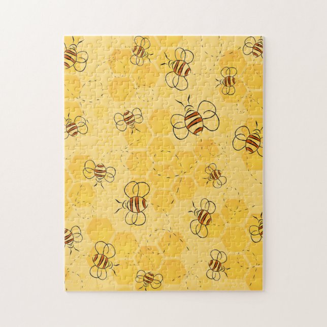 Puzzle Zumbido de abeja Abejas melíferas Lindas  (Vertical)