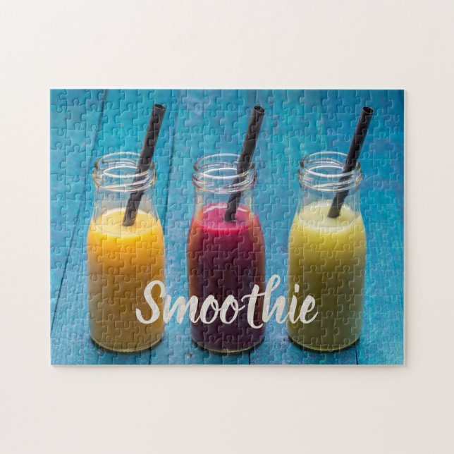 Puzzle Zumo de smoothie bebida mango naranja kiwi regalo (Horizontal)