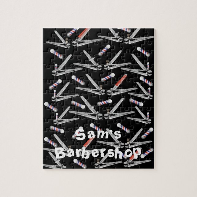 Puzzles Barbershop Clippers Barber Polo (Vertical)