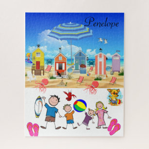 Puzzles Familia Diversión Playa Pulpo
