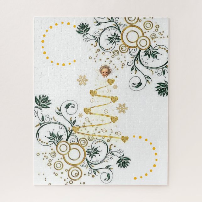 Puzzles Gold Baby Angel Flores Floral (Vertical)