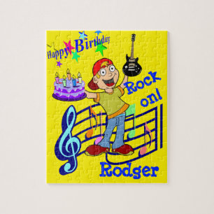 Puzzles Happy Birthday Music Guitar Cake