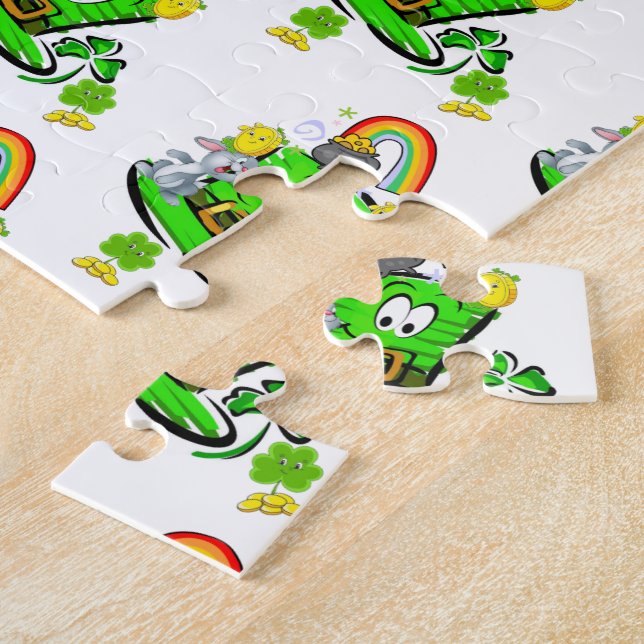 Puzzles Happy St. Patrick's Day Rabbit (Lado)