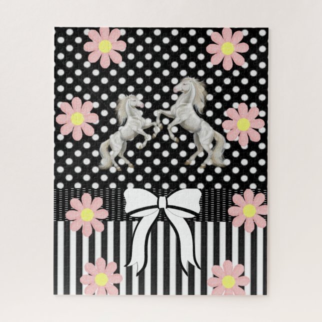 Puzzles Horse Floral Polkadot (Vertical)