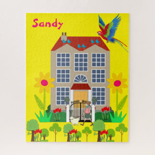 Puzzles Park House Dog Floral