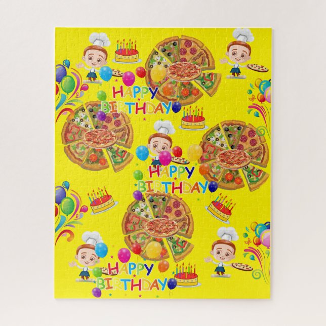Puzzles Pizza Feliz Cumpleaños (Vertical)