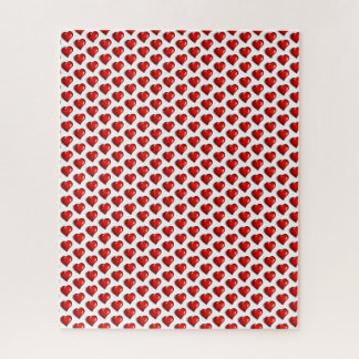 Puzzles Red Hearts Happy Valentine's Day