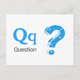 Q es para preguntas - Tarjeta Flash Alphabet