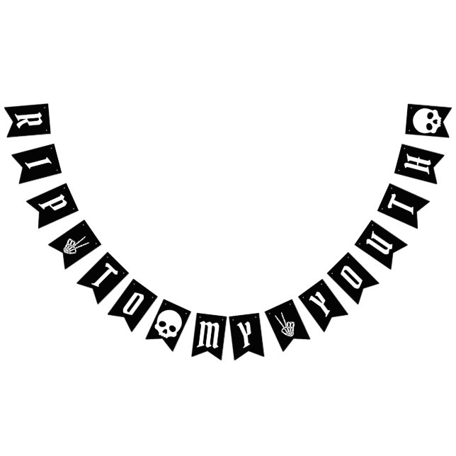 QEPD A Mi Pancarta De Cumpleaños De Skeleton Youth (Todo)