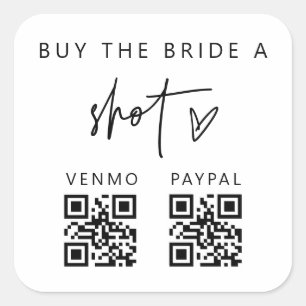 QR Bachelorette Party Escanear Pegatinas Novias