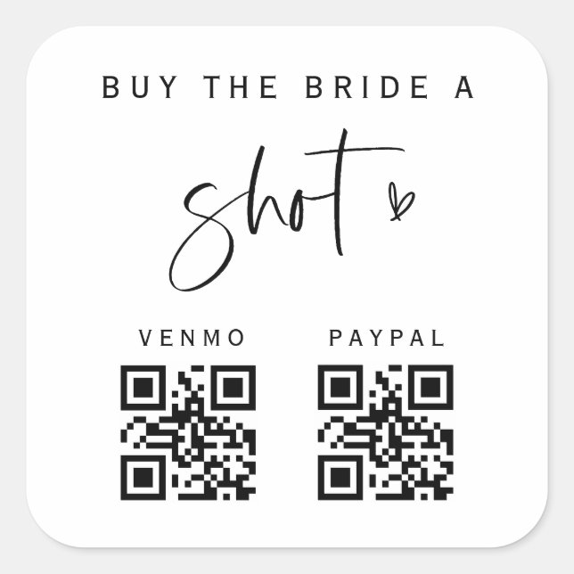QR Bachelorette Party Pegatinas Bridal Party E100 (Anverso)