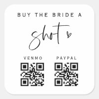 QR Bachelorette Party Pegatinas Bridal Party E100
