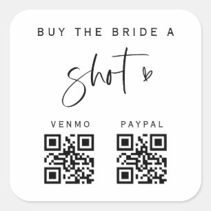 QR Bachelorette Party Pegatinas Bridal Party E100