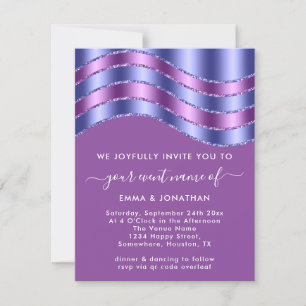 QR Code Boda Bridal Shower Royal Blue Purple