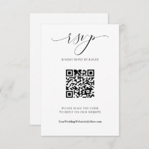 QR Code Boda Moderno Luxury Elegant Script RSVP