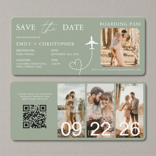 QR Code Destination Wedding Boarding Pass  (Subido por el creador)