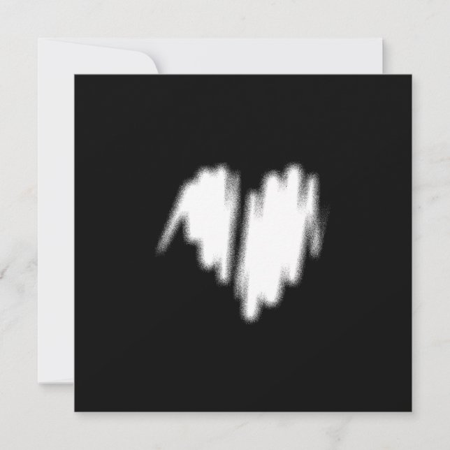 Qr Code Graffiti del corazón blanco rociado corazó (Anverso)