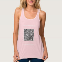 QR Code Info and Custom Text Modern Tank Top