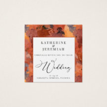 QR Code Modern Terracotta Boho Wedding Invitation