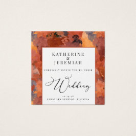 QR Code Modern Terracotta Boho Wedding Invitation