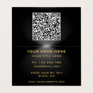 QR Code tarjeta de visita Black Gold - Bajo el foc