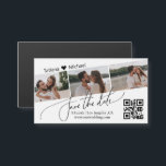 qr código 3 collage de fotos guardar el imán de mo<br><div class="desc">elegante código qr tres collage de fotos guardar el imán de moda de fecha</div>