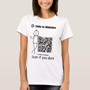 Qr Código camisetas Enlaces a Sitios Web Escanear 