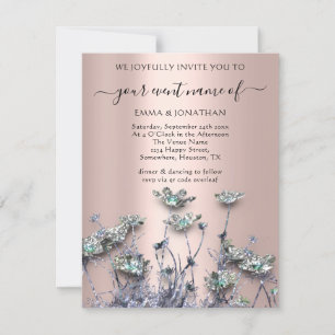 QR CÓDIGO Floral Meadow Wildflower Greenery Purple