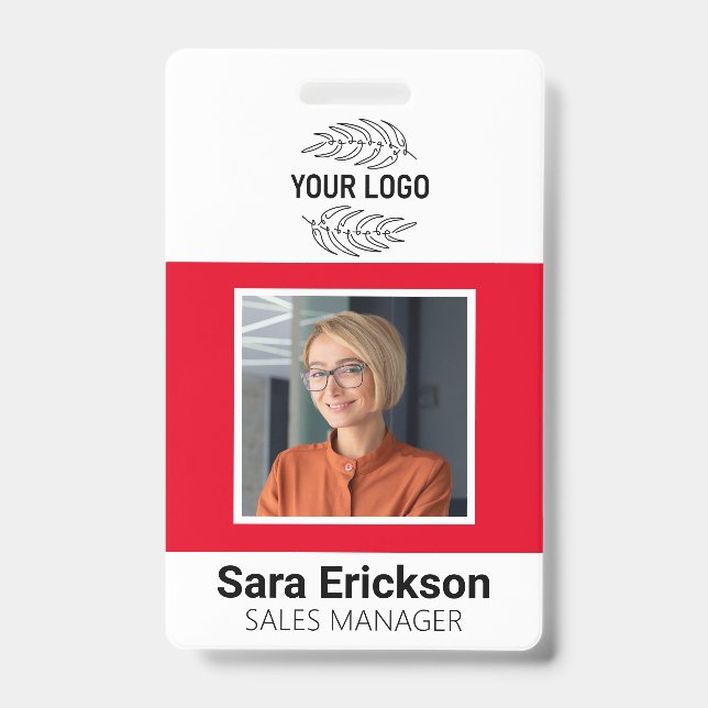 QR de Empleado de Tarjeta de Identificación Modern (Parte frontal)