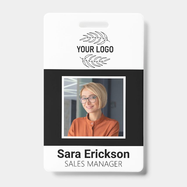 QR de Empleado de Tarjeta de Identificación Modern (Parte frontal)