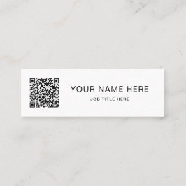QR de script negro sobre diseño de tarjeta de llam