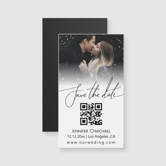 qr foto de pareja de código guardar fecha mínima i (Anverso/Reverso)